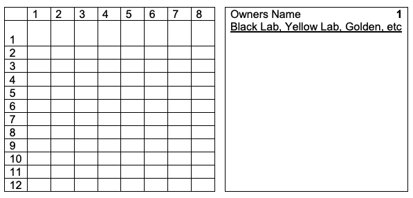 example of judging book for Retrievers