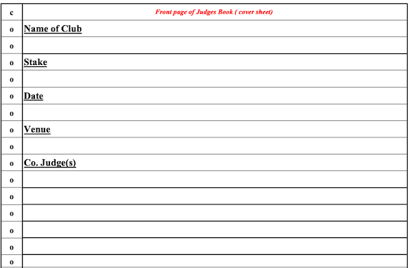 example of judging book for Spaniel